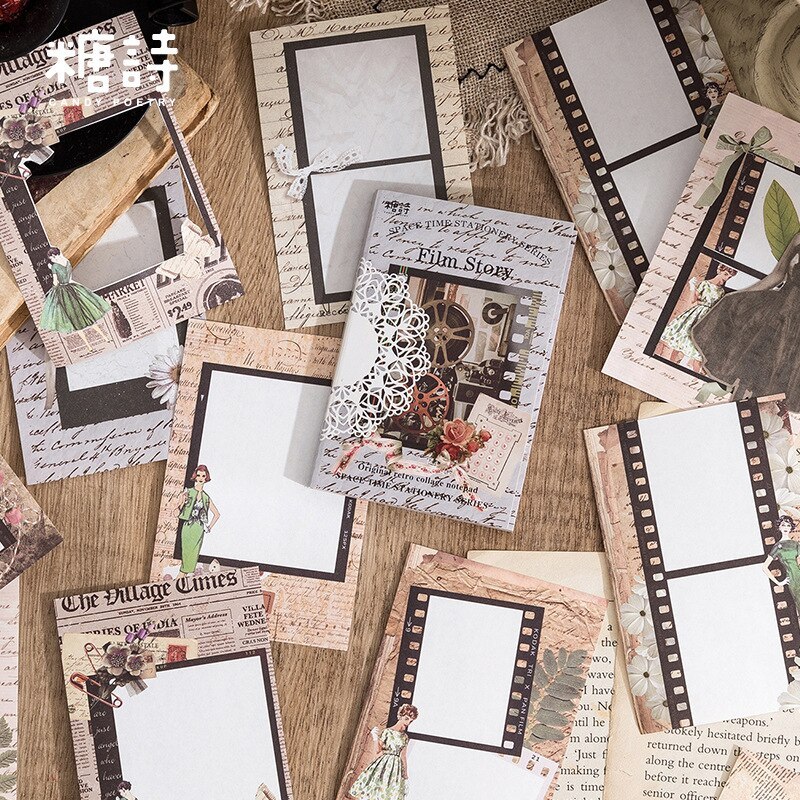 60pcs/lot Memo Pad Material Paper vintage Space-time-JournalTale