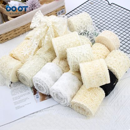 1Yards  Mesh Embroidered Lace Ribbon Materials-JournalTale