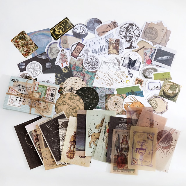 60pcs/boxed Vintage Boxed Stickers for Scrapbooking-JournalTale