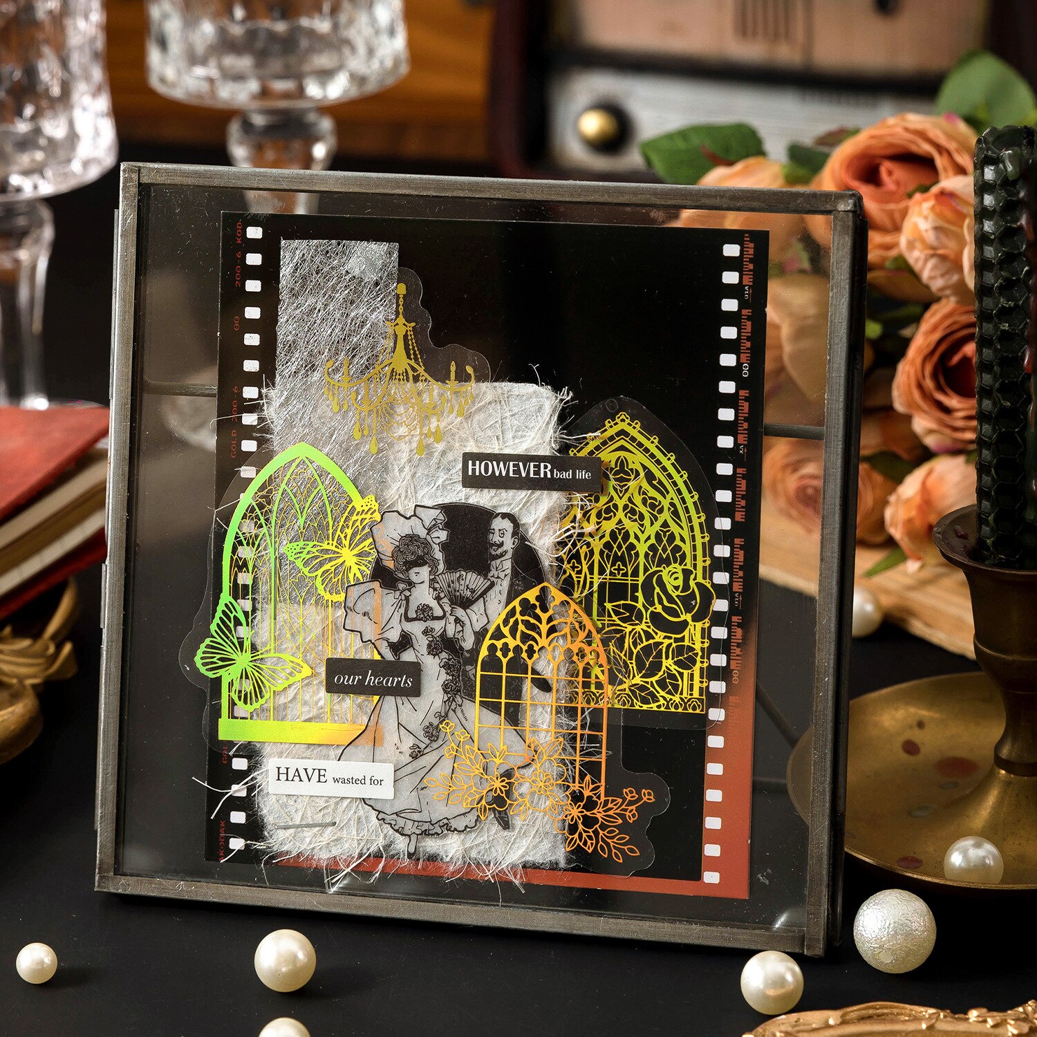 30PCS European Style Retro Gilding Sticker Pack-JournalTale