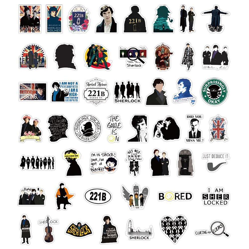 10/30/50PCS TV Show Sherlock Graffiti Stickers-JournalTale