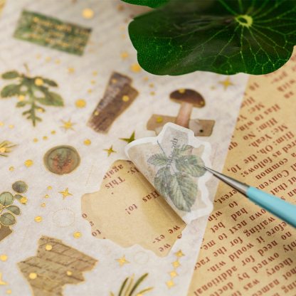 8Sheets/pack Vintage Laser Gold Sticker-JournalTale