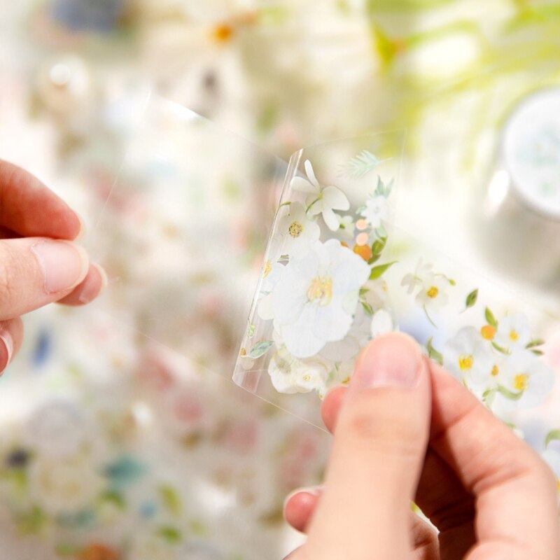 5x200cm Flower PET Tape Transparent Floral Masking Tape -JournalTale