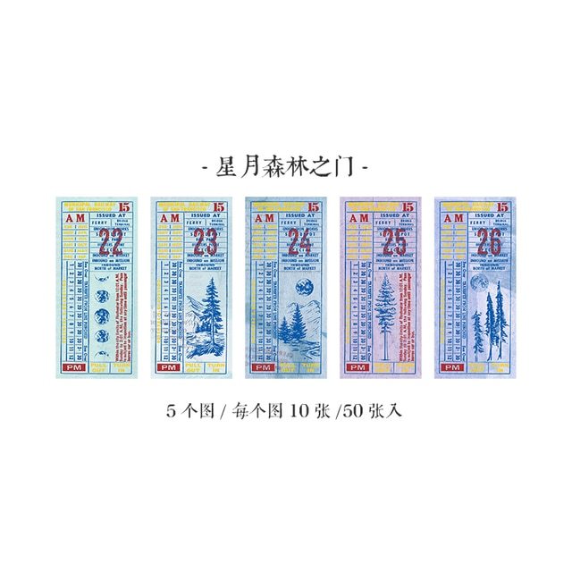 50pcs/lot Memo Pads Material Paper Ticket collector-JournalTale