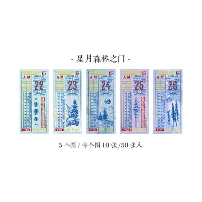 50pcs/lot Memo Pads Material Paper  Ticket collector-JournalTale
