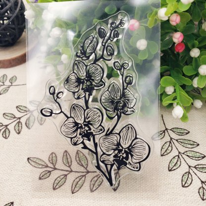 The Butterfly Orchid Transparent Clear Silicone Stamp Seal-JournalTale