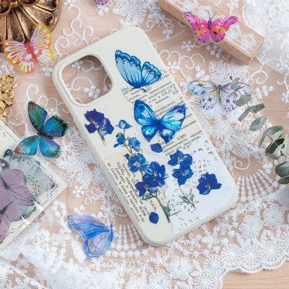 40pcs Color Butterfly Decorative Waterproof Stickers-JournalTale