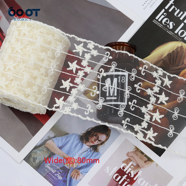 1Yards  Mesh Embroidered Lace Ribbon Materials-JournalTale