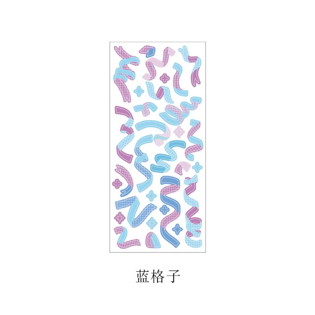 1pc Colored Ribbon Laser Stickers shanggu Colorful-JournalTale