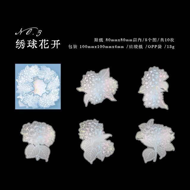 10pcs/1lot Imagine the Language of Flowers Sticker-JournalTale