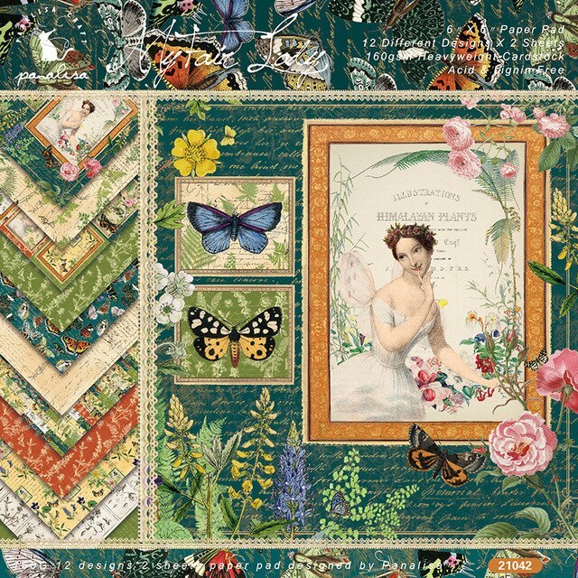 12 Sheets Vintage Plant Collections Scrapbooking Material Papers-JournalTale