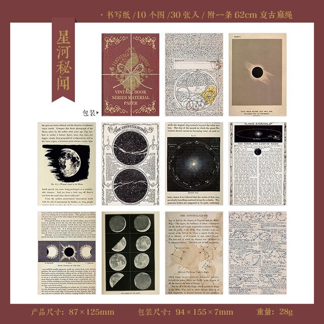 30 pcs/lot Vintage Material paper DIY Decorative collage-JournalTale