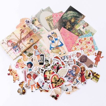 60pcs/boxed Vintage Boxed Stickers for Scrapbooking-JournalTale