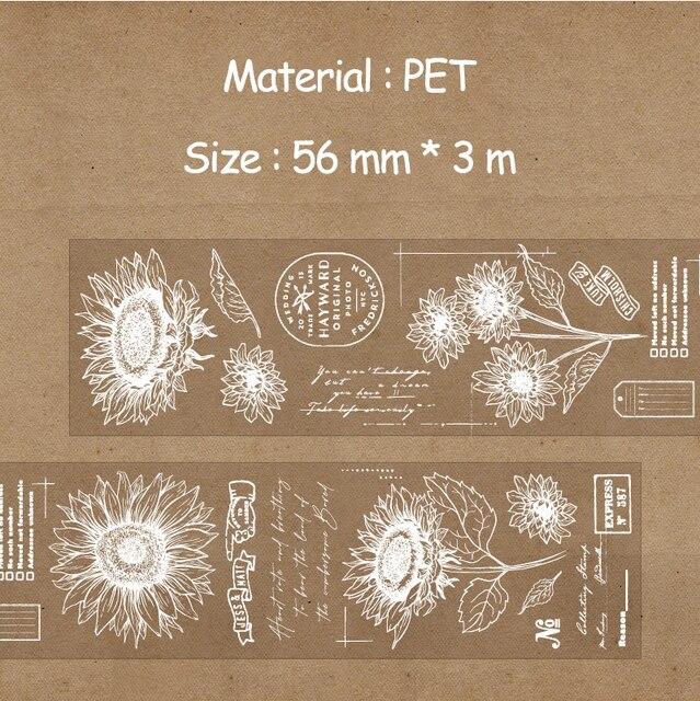 56mm*3m Flowers and Plants PET Tapes-JournalTale