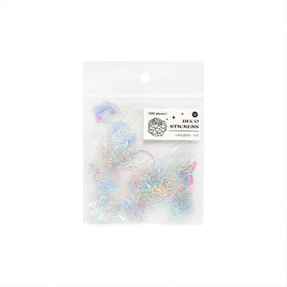 100 pcs/lot scrapbook Vintage Laser Attickers fan scrapbook-JournalTale