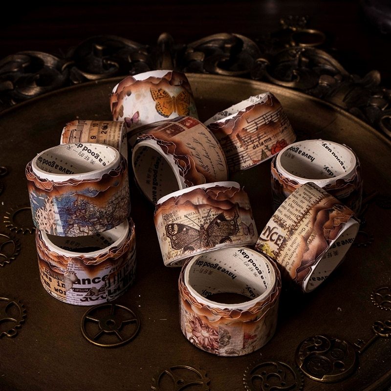 25mm*3m Vintage Washi Tapes Junk Journal Masking Tape-JournalTale