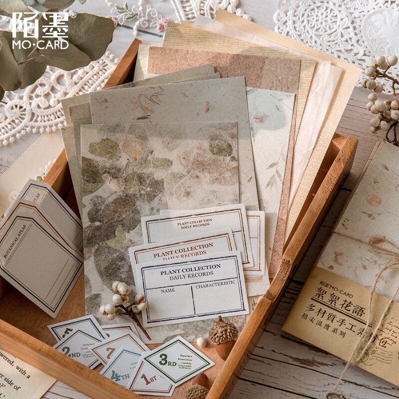 30 Pcs Retro Letter Sheet Material Paper-JournalTale