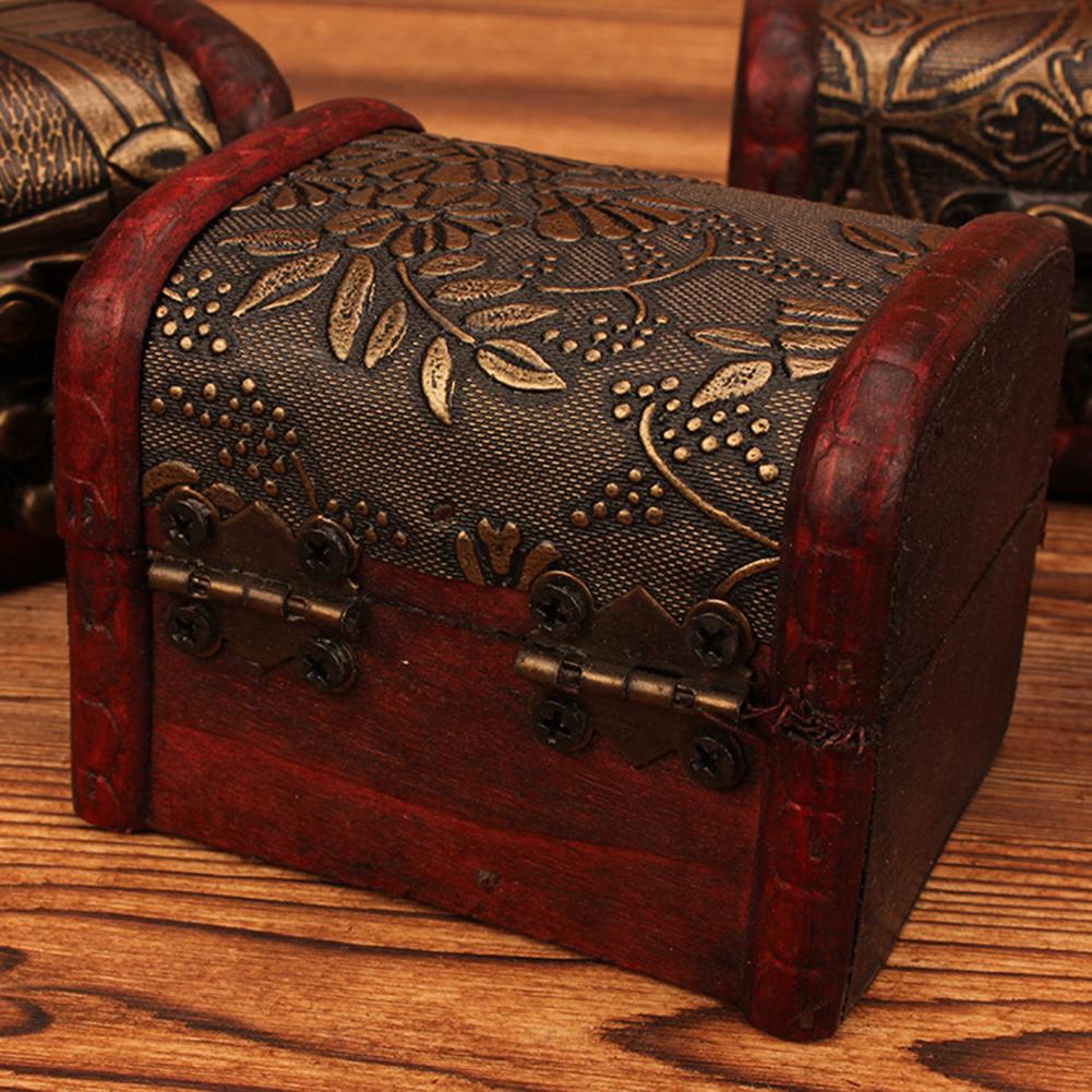 Vintage Retro Wood Box With Lock Storage Box-JournalTale