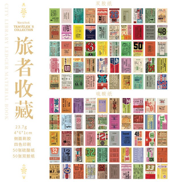 100pcs/lot Memo Pads Material Paper City Library Journal-JournalTale