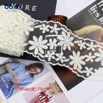 1Yards  Mesh Embroidered Lace Ribbon Materials-JournalTale