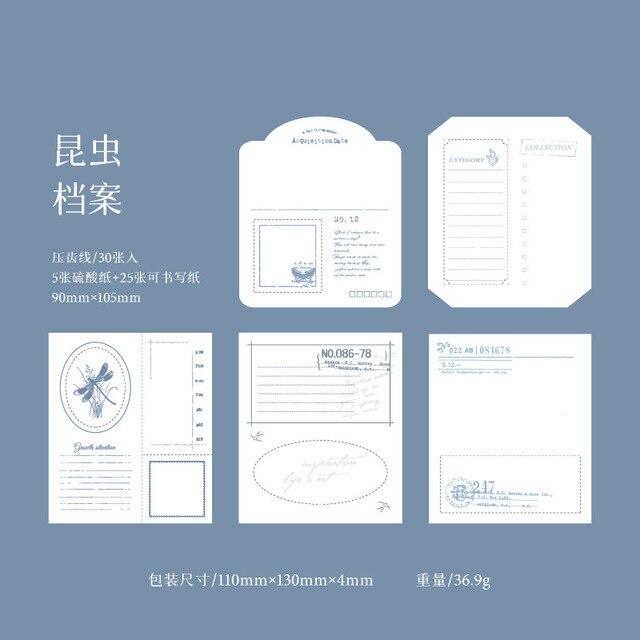 30pcs/lot Memo Pads Material Paper Fragment-JournalTale