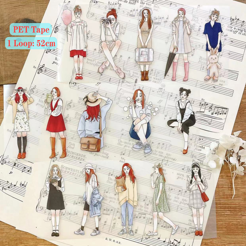 1 Loop Autumn Dreams Girl Washi PET Tape-JournalTale