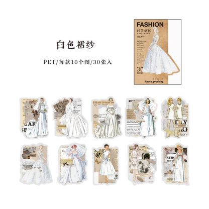 30pcs/1lot Stationery Sticker Ladies Fashion-JournalTale