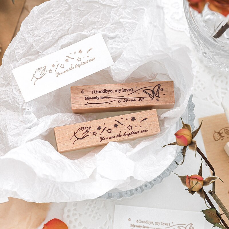 1 Pc/Designs About Love Series Wooden Rubber Stamp-JournalTale