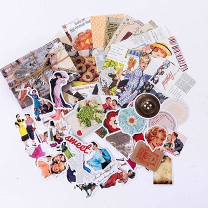 60pcs/boxed Vintage Boxed Stickers for Scrapbooking-JournalTale