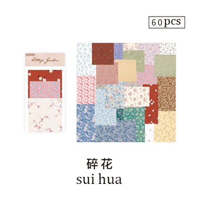60pcs Ins Style Creative Small Fresh Retro Journal Material-JournalTale