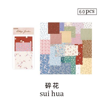 60pcs Ins Style Creative Small Fresh Retro Journal Material-JournalTale