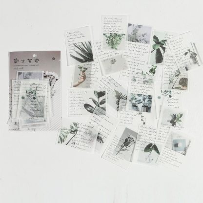 40pcs/pack Letter of Time Poetry Washi Paper Stickers-JournalTale