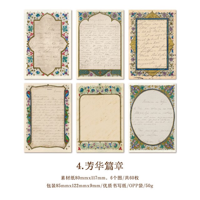 60pcs/lot Memo Pads Material Paper Vintage borders Paper-JournalTale