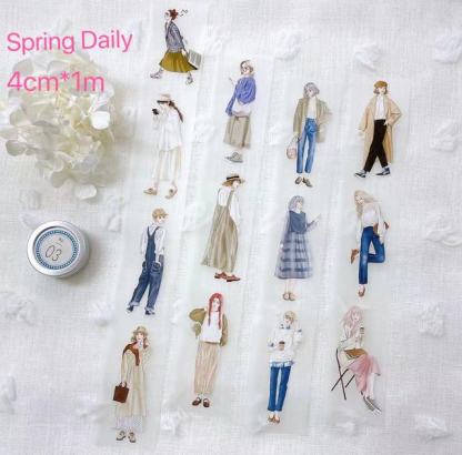 1 Loop Autumn Dreams Girl Washi PET Tape-JournalTale