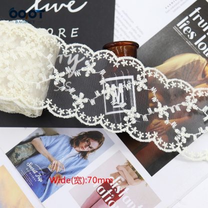 1Yards  Mesh Embroidered Lace Ribbon Materials-JournalTale