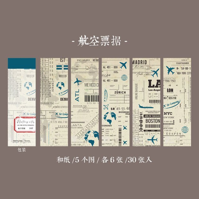 30pcs/1lot Stationery Stickers fleeting notes-JournalTale
