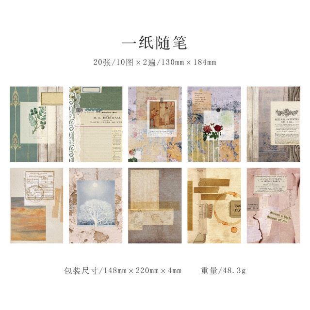 20pcs/lot Memo Pads Material Paper capsule Junk Journal-JournalTale