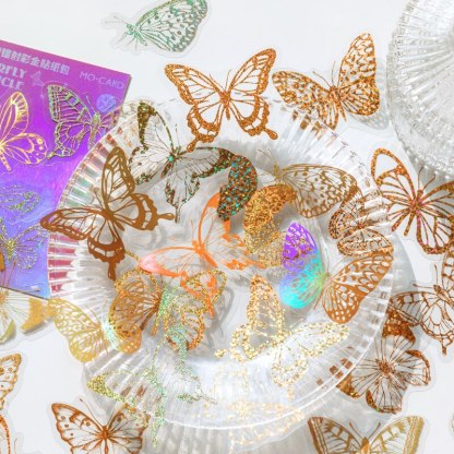 45pcs Flash Magic Astrolabe golden Laser Stickers-JournalTale
