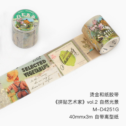 Vintage Brozning Collage Artist Washi Tape-JournalTale