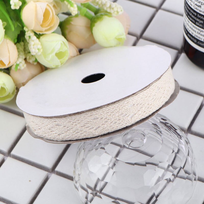 2 Yards Lace Self-adhesive Decoration Tape Sticker Cotton 1.5CM-JournalTale