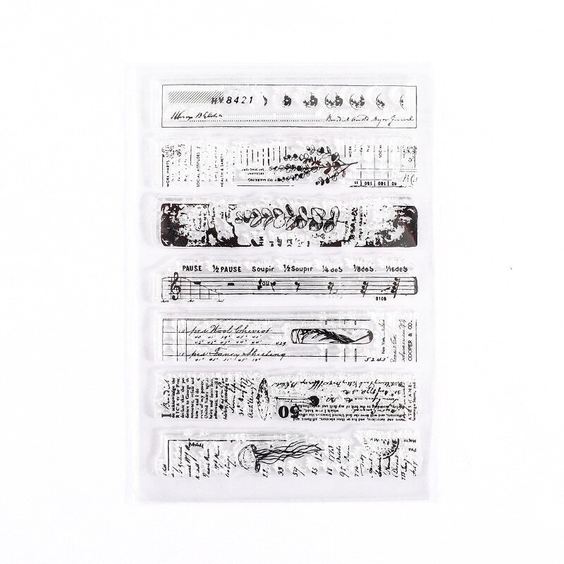 Minimalist Black White Transparent Stamp Creative Retro Scrapbooking-JournalTale