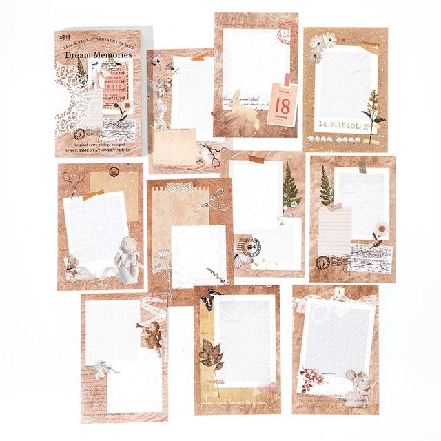60pcs/lot Memo Pad Material Paper vintage Space-time-JournalTale