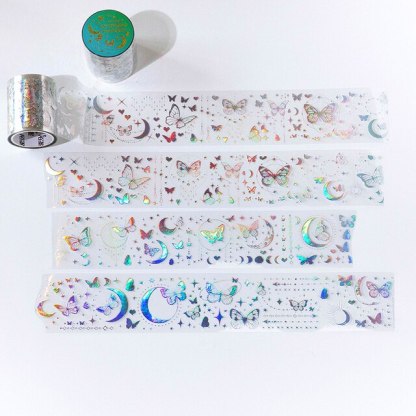 5cm x 5m Laser Galaxy Masking Washi Tape Decorative-JournalTale