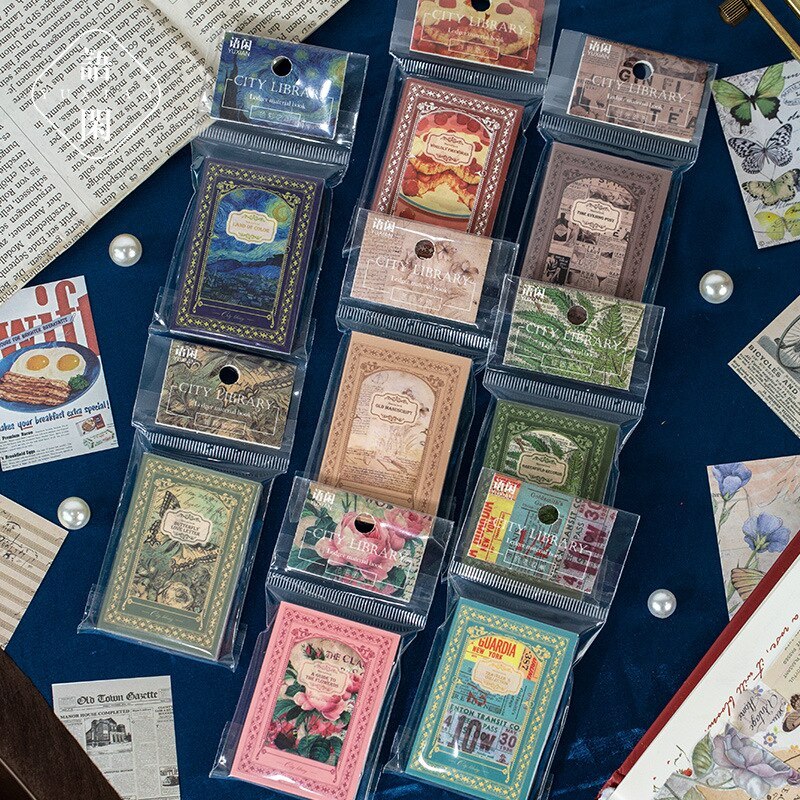 100pcs/lot Memo Pads Material Paper City Library Journal-JournalTale