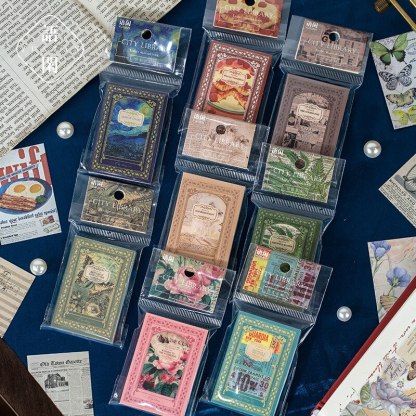 100pcs/lot Memo Pads Material Paper City Library Journal-JournalTale