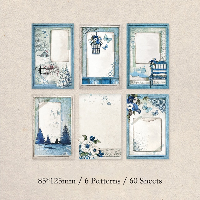 60Sheets Vintage Paper  Flowers-JournalTale