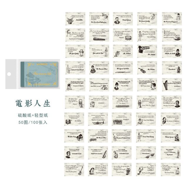 50pcs/lot Memo Pads Material Paper Chapter of Memories-JournalTale
