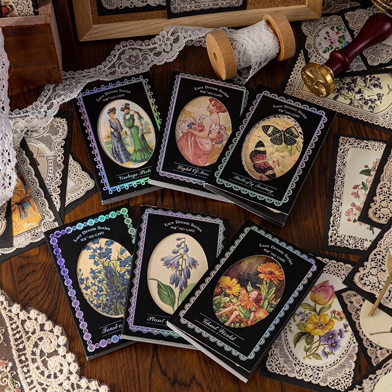 60 pcs/pack Vintage Lace Material paper Diy Decorative paper-JournalTale