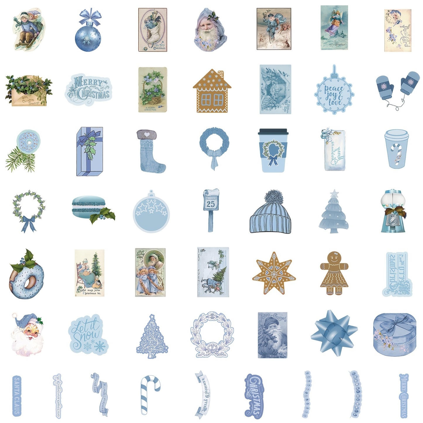 50PCS Colorful Christmas Graffiti Stickers-JournalTale