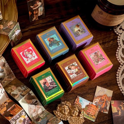 100pcs Vintage Textured Paper Material Paper-JournalTale